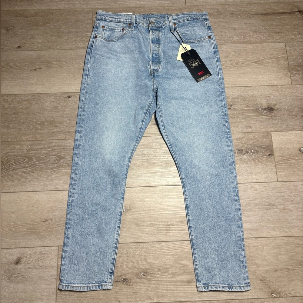 NWT Levis premium 501 34 X 28 original fit straight leg button fly jeans